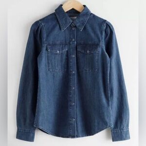& OTHER STORIES organic cotton denim shirt size 0